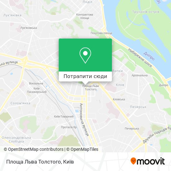 Карта Площа Льва Толстого