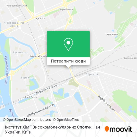 Карта Інститут Хімії Високомолекулярних Сполук Нан України