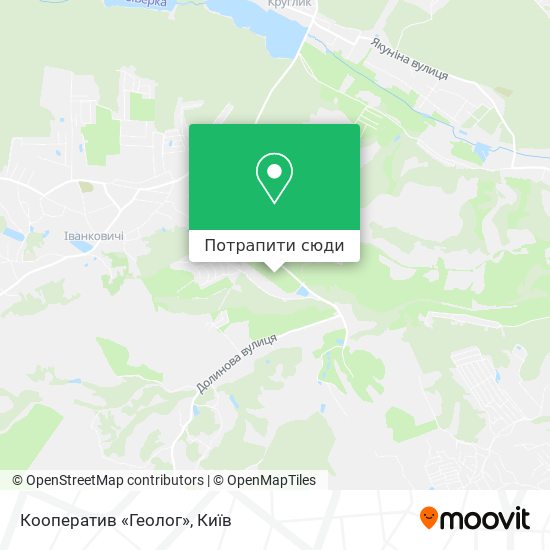 Карта Кооператив «Геолог»