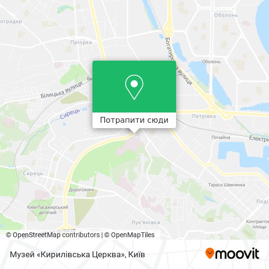 Карта Музей «Кирилівська Церква»
