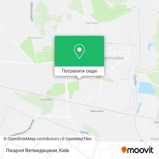 Карта Лікарня Ветмедицини