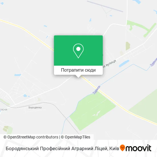 Карта Бородянський Професійний Аграрний Ліцей