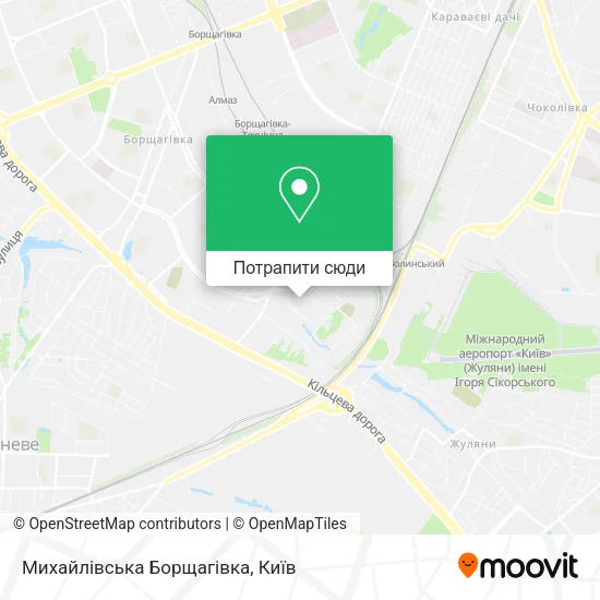 Карта Михайлівська Борщагівка