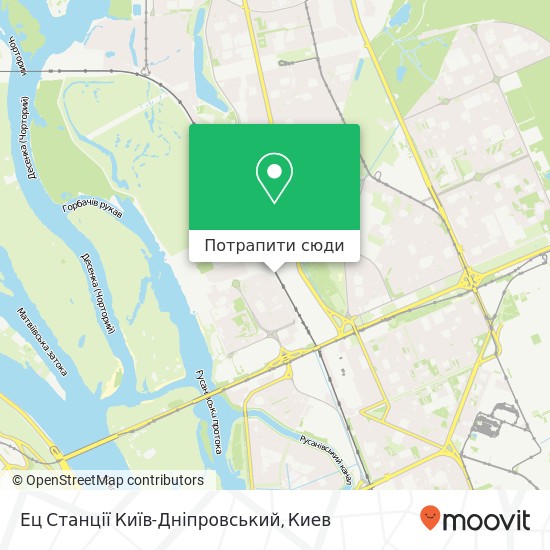 Карта Ец Станції Київ-Дніпровський