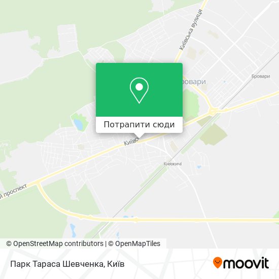 Карта Парк Тараса Шевченка