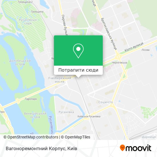 Карта Вагоноремонтний Корпус