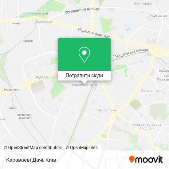 Карта Караваєві Дачі
