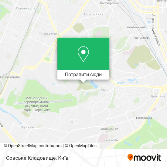 Карта Совське Кладовище