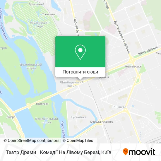 Карта Театр Драми І Комедії На Лівому Березі