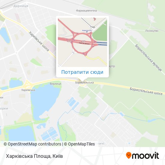 Карта Харківська Площа