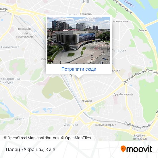 Карта Палац «Україна»