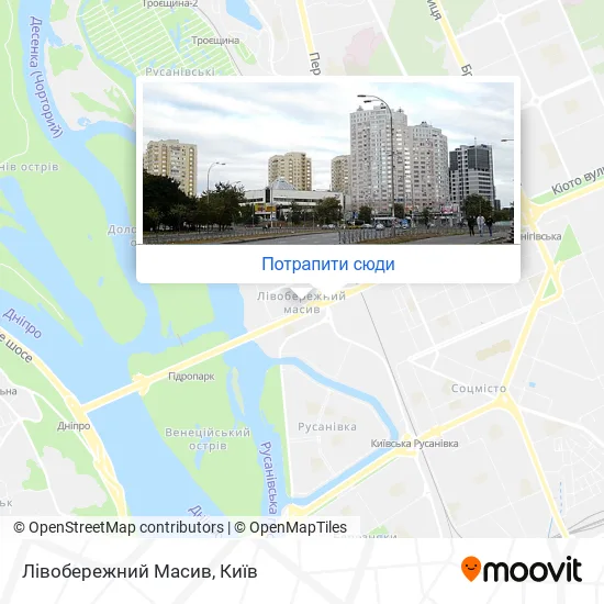 Карта Лівобережний Масив