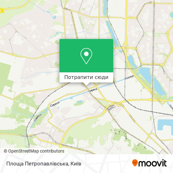 Карта Площа Петропавлівська