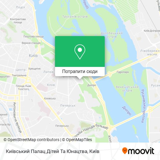 Карта Київський Палац Дітей Та Юнацтва