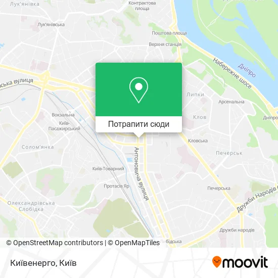 Карта Київенерго