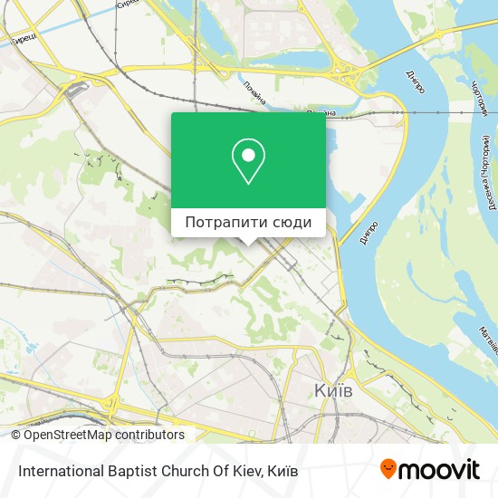 Карта International Baptist Church Of Kiev