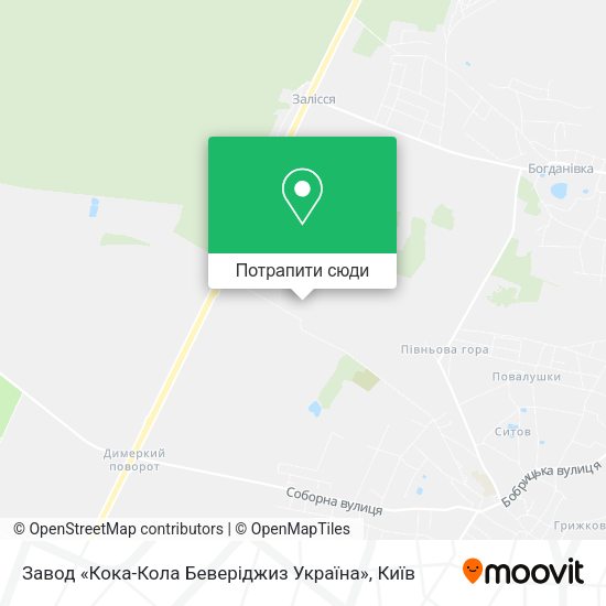 Карта Завод «Кока-Кола Беверіджиз Україна»