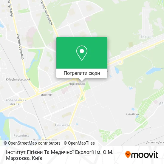Карта Інститут Гігієни Та Медичної Екології Ім. О.М. Марзєєва