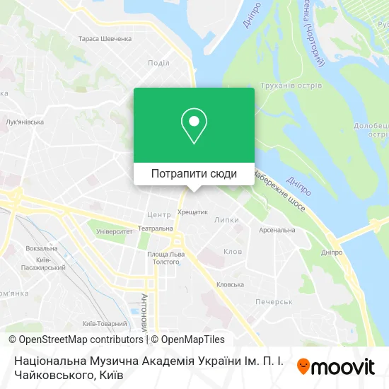 Карта Національна Музична Академія України Ім. П. І. Чайковського