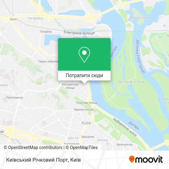 Карта Київський Річковий Порт