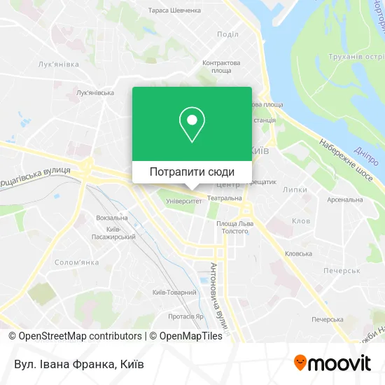 Карта Вул. Івана Франка
