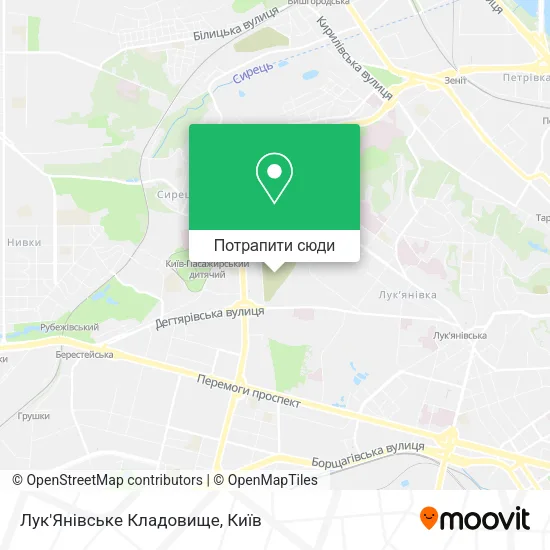 Карта Лук'Янівське Кладовище