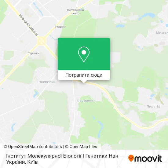 Карта Інститут Молекулярної Біології І Генетики Нан України
