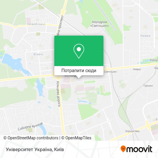 Карта Університет Україна