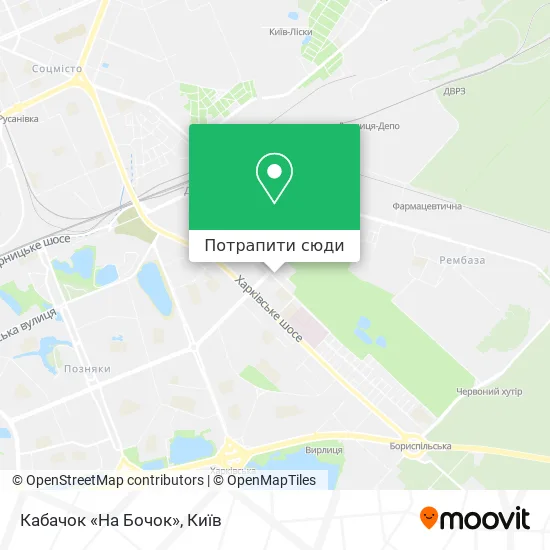 Карта Кабачок «На Бочок»