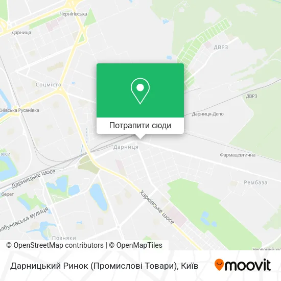 Карта Дарницький Ринок (Промислові Товари)