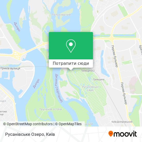 Карта Русанівське Озеро