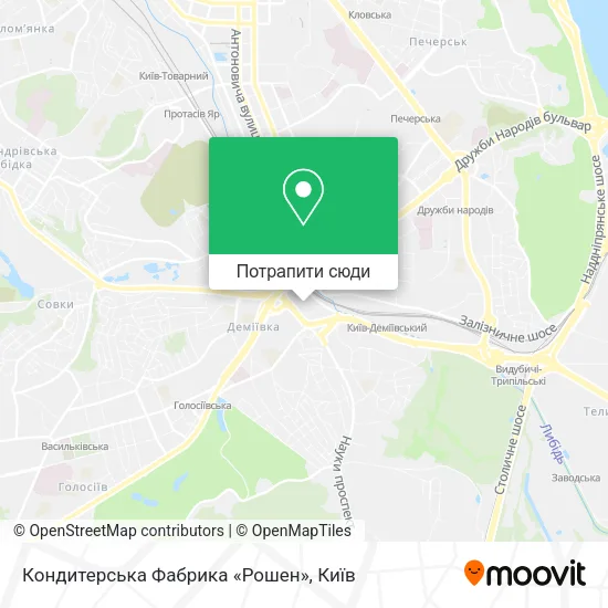 Карта Кондитерська Фабрика «Рошен»