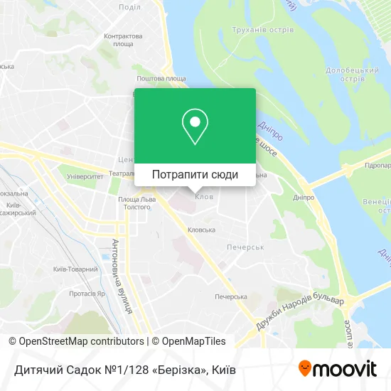 Карта Дитячий Садок №1/128 «Берізка»