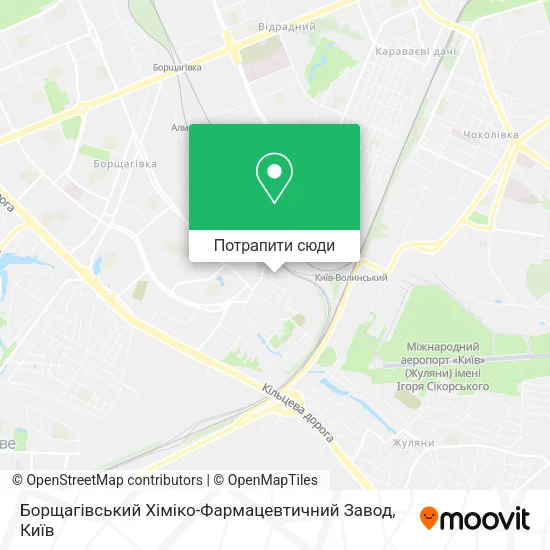 Карта Борщагівський Хіміко-Фармацевтичний Завод