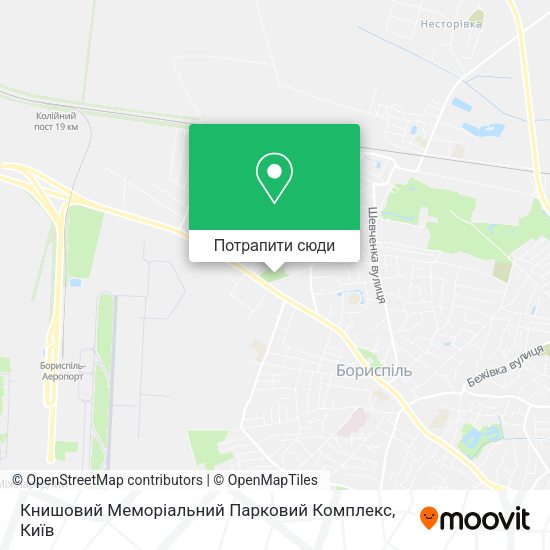 Карта Книшовий Меморіальний Парковий Комплекс