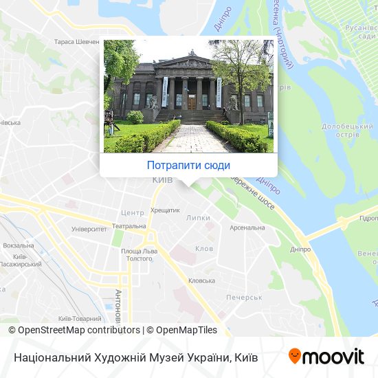 Карта Національний Художній Музей України