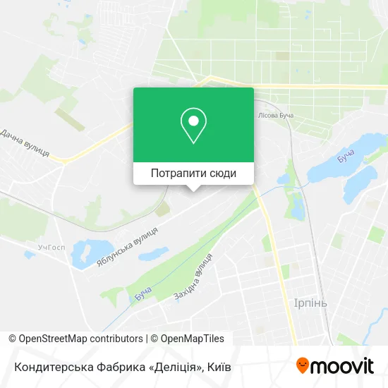 Карта Кондитерська Фабрика «Деліція»