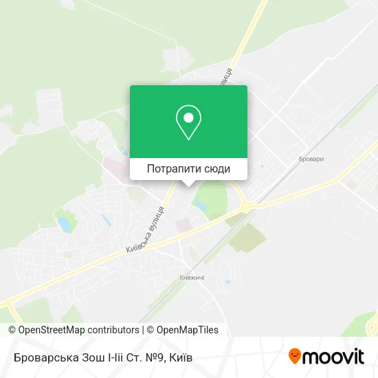 Карта Броварська Зош І-Ііі Ст. №9