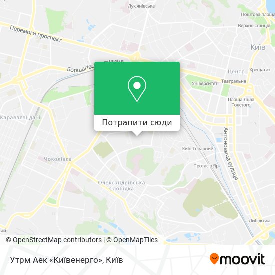 Карта Утрм Аек «Київенерго»