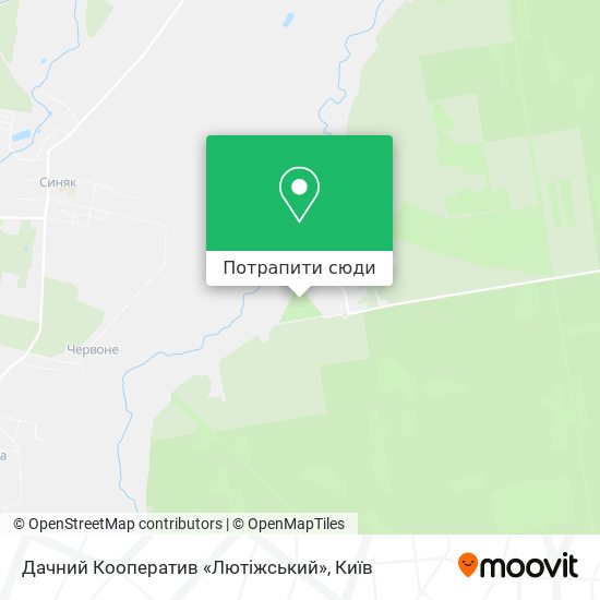 Карта Дачний Кооператив «Лютіжський»