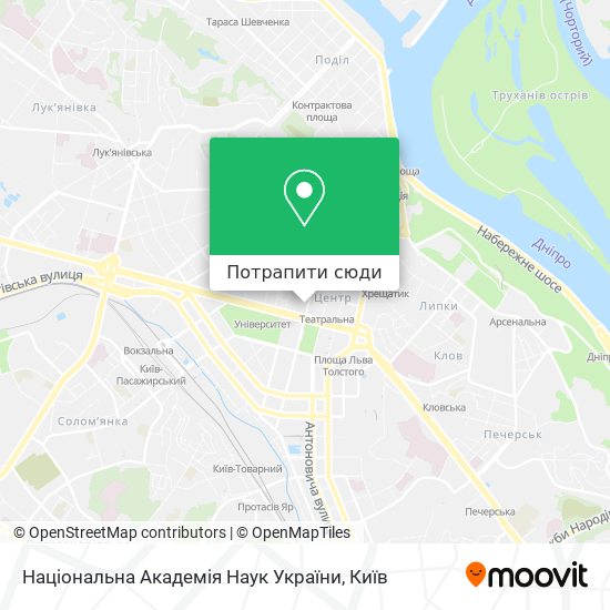 Карта Національна Академія Наук України