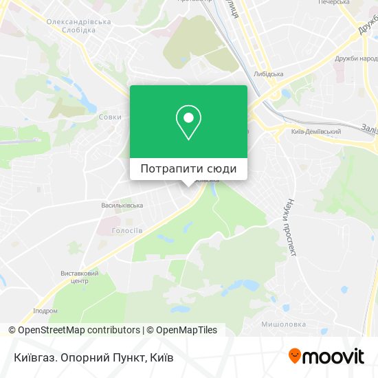 Карта Київгаз. Опорний Пункт