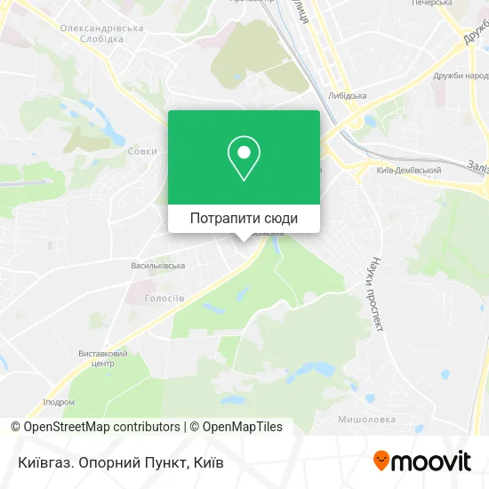 Карта Київгаз. Опорний Пункт