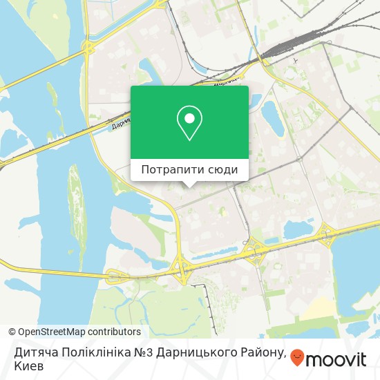Карта Дитяча Поліклініка №3 Дарницького Району