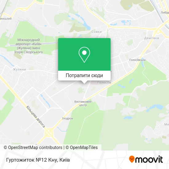 Карта Гуртожиток №12 Кну