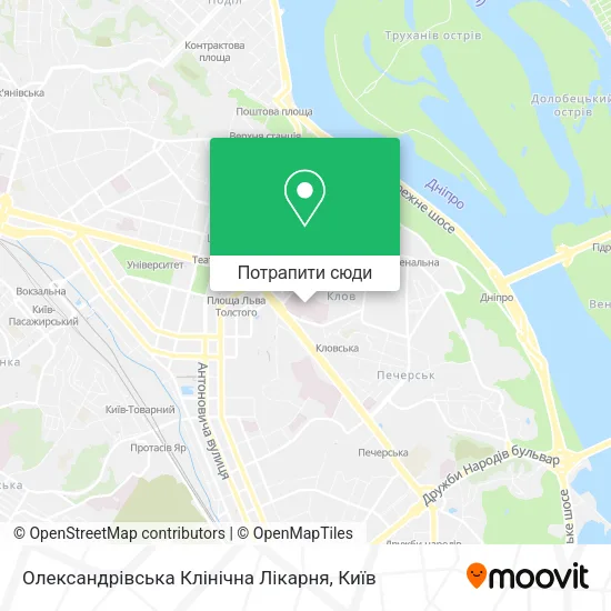 Карта Олександрівська Клінічна Лікарня