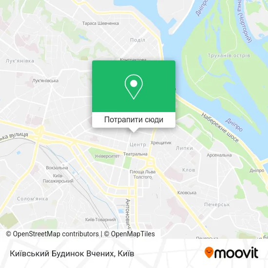 Карта Київський Будинок Вчених