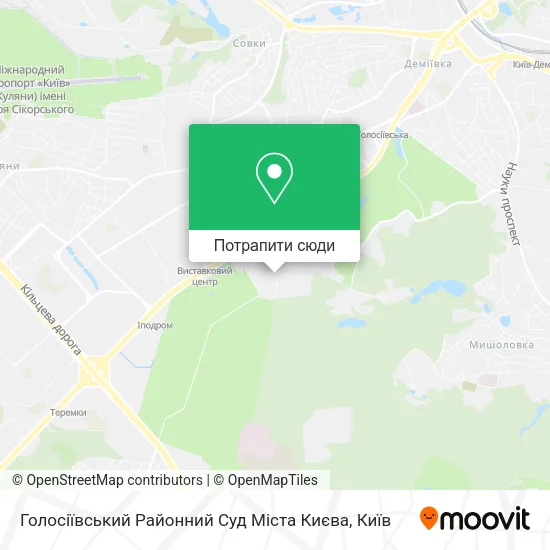 Карта Голосіївський Районний Суд Міста Києва