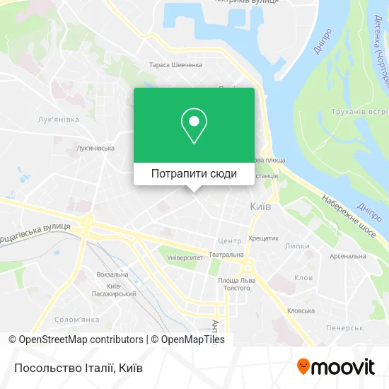 Карта Посольство Італії