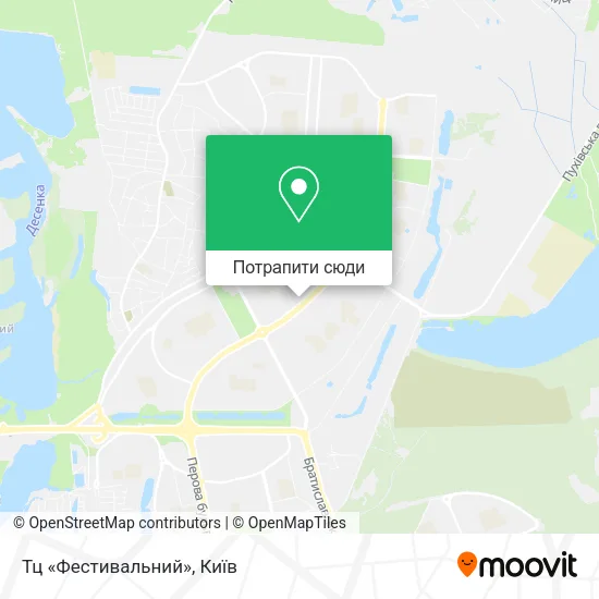 Карта Тц «Фестивальний»